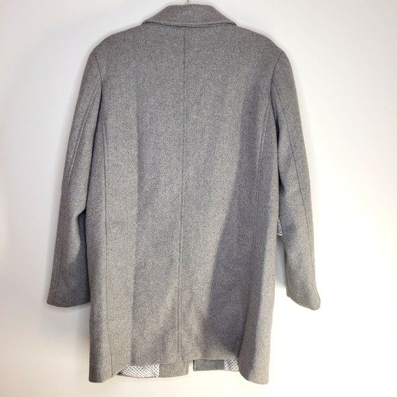 Haute Edition Wool Blend Single Breasted Pea Coat - Picture 3 of 7